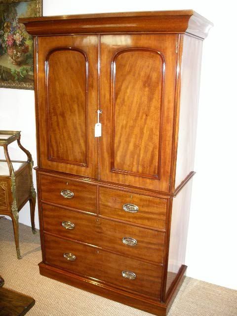 Victorian Mahogany Linen Press C1860